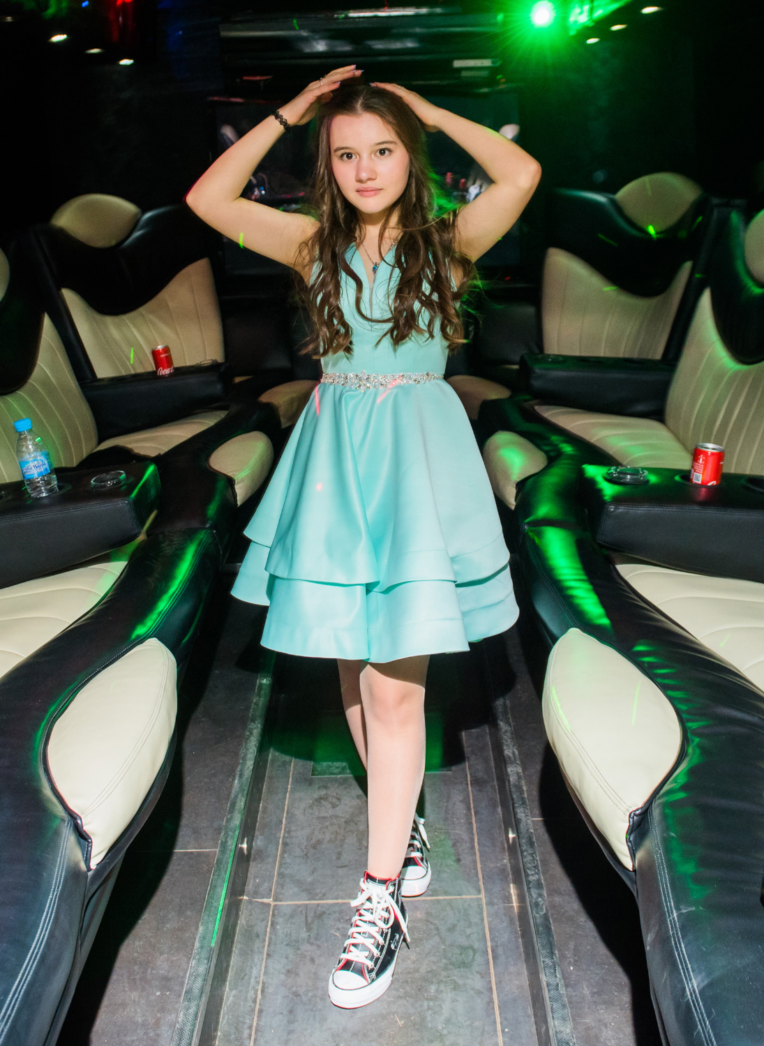 Alexandria Chaliovski Gold Birthday 15 years old party bus Bulgaria